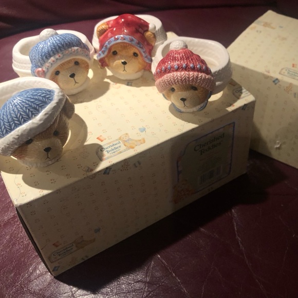✨BNIB✨ Vintage 1990 Cherished Teddies napkin rings🧸🐻 (bundle of 2) - Picture 1 of 2